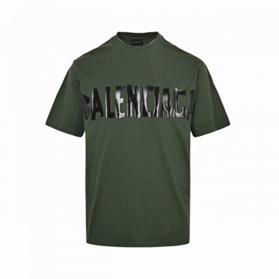 balenciaga 巴黎世家 24Ss 美纹纸胶带印花短袖 采用32S 1*2精棉双纱平纹 230克 搭配32S + 70D拉架95 精棉*5%氨纶双纱罗纹