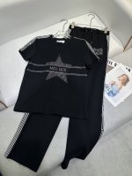 dio* 25Ss新款T恤阔腿裤套装 五角星图案烫钻装饰 版型超正 两色三码 Sml