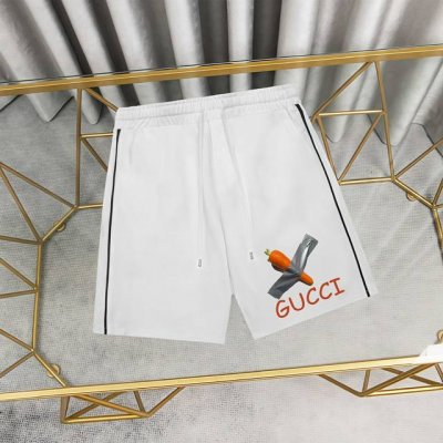 Gucci 古驰印花纯棉短裤卫裤五分裤 1:1对版面料380克毛圈高克重百分百纯棉 提前做过预缩水1×1双纱洗一辈子都不会变形的 男女同款 官网细节 字母Log