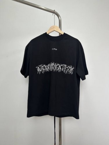 挂拍细节 款号 Of52 顶级版本 off-White经典爆款Ow20Ss Futura Atoms素描外星人彩色蝌蚪箭头印花短袖T恤 oversize版型 最