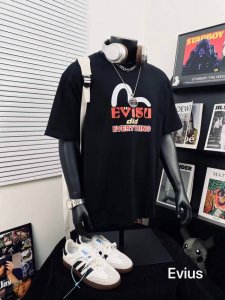 evisu 福神高版本图腾柱海欧印花男女休闲短袖T恤 不得不推荐一款非常受欢迎的硬货 280克双纱面料 有型 更有质感 夏季你需要这样一件超百搭的T恤 看品质无