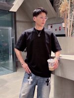 高定款V 立体烧花工艺 水洗磨破款短袖 质感纹路潮牌十足 男女同款 绝佳的爆款 颜色:黑色 白色 码数:M-3Xl 款号:6012