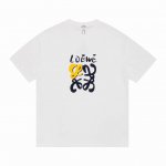 上新 高版本 loewe罗意威2025Ss新款植绒拼色印花短袖 最高版本 定制面料 克双纱 植绒拼色印花工艺设计 辅料 开模原版过鉴定领标100%真丝洗水标 正