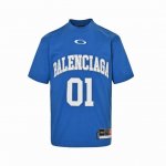 ：180 Balenciaga 巴黎世家 新款刺绣01号篮球短袖 前面刺绣釆用田岛绣花机刺绣加印花，左下角车章仔，后片印花。砖柜同步.第一时间正品研制，面料采用