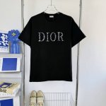 123 当天到货 现货现配 Dior 迪奥25Ss高品质提花字母拼布刺绣短袖T恤 独家首发高定 面料采用300克重双纱精梳棉，定制32支双股螺纹，成衣两遍水洗处