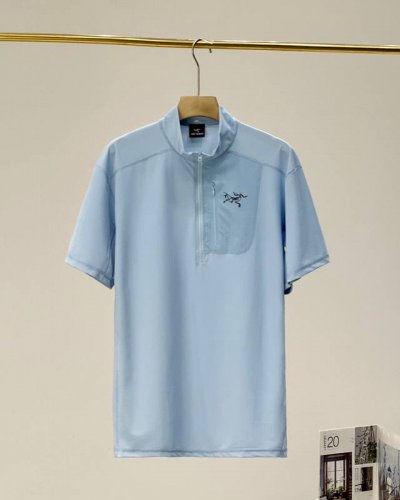 供 。 Arc'teryx始祖鸟夏季冰丝短袖 面料采用85%锦纶，15%的氨纶，让亲肤感更加舒适 冰感速干，吸湿排汗，冰爽体验,3S瞬时吸汗，夏季运动出汗，也能