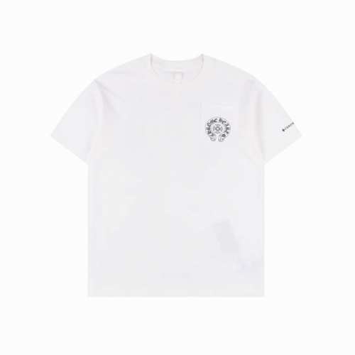 chrome Hearts 克罗心 前后马蹄印花短袖T恤 采用直喷进口机器印花 五金辅料均开磨定制 正确配置 黑色2025克罗心正品包装 克定制定染双纱棉 版型