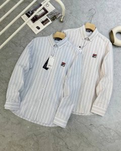 150 Fila 斐乐多彩条纹丝光衬衫！正品贸易公司订单！保真！120支顶级色织条纹面料！质感细腻舒适！上身效果超赞！ 上海专柜在售1290￥P！吊牌齐全！送人