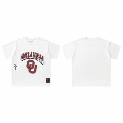 t8808 顶级品质 Travis Scott X Mitchell X Ness Oklahoma Sooners Hand-Drawn短袖 做工精美 走线流