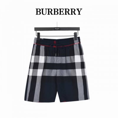 burberry 巴宝莉 经典条纹格子短裤 面料原版天丝棉梭织定制 功能性斜纹面料 百分百定位对条对格 非常耗时废料 密度手感和原版达到一致 松紧腰搭配 轻松调