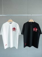 顶级Tee 强势上新 Chrome Hearts S S25 三十字架刺绣徽标圆领短袖T恤 货号：25-57 颜色： 黑色 白色 尺码： S M L Xl 尺寸