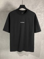 高品质 Balenciga 巴黎世家 前后英文刺绣圆领短袖T恤 采用纯棉柔软面料，对色定染面料，进口立体前后绣花工艺，潮流感十足，定染纯棉面料，Os版型，三标齐