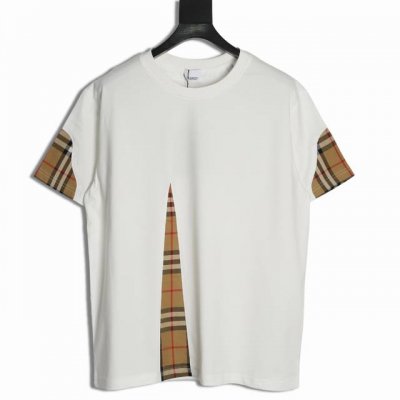 burberry 巴宝莉 格纹拼接短袖T恤 今年夏季最新配色的王牌Bbr，经典中的圣经。 ~可男可女的经典款，基础百搭不失时尚魅力 绝对是每年夏天的爆款，年度最