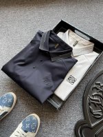 专柜顶奢polo衫 人气爆款 Loewe 罗意威专柜新品高奢无缝短袖polo衫 恒隆在售万元级 款号 2575 罗意威家今年高端定制液氨锦棉面料 拿到手第一感觉