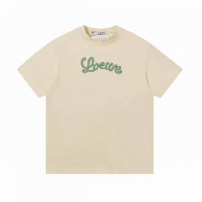 上新 高版本 loewe 罗意威 仙人掌图案圆领短袖T恤半袖 男女同款 情侣款 宽松版型 最高版本 原版面料 高版本 高品质 所有细节 面料辅料工艺 全部1:1