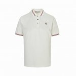 Moncler 蒙口 经典小标领口织带polo短袖 衣领为双系统提花定织扁机制成，有弹性，不变形，衣服全部原生布捆边，前胸双层面筒，无明线，无散口，袖口，前胸筒