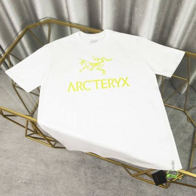 Ayc Teryx 始祖鸟] 2025Fw短袖T恤 前面小鸟字母Logo高级印花 高端32S双纱280克面料 重磅面料 定制拉架罗纹同缸同染 三标齐全 男女同款