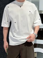 杜嘉班纳D&G2025新工艺满身绣花 效果拉满春夏新款首发专柜最新款短袖圆领T恤 官网同款 高端订制 设计前卫时尚！品牌Logo重工艺设计 高端定纯棉面料.手感