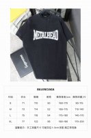 尺码表&细节图# Balenciaga巴黎世家2025新款水洗款贴布绣Logo 圆领短袖T恤 采用特定重磅32S精棉平纹针织面料，300克重；搭配32S+70D