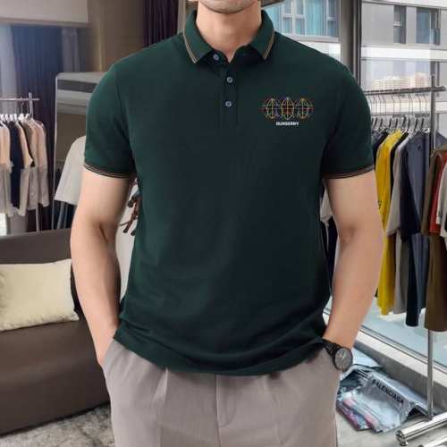 可穿200斤 码数：M-4Xl 巴宝莉Burberry 原单品质 2025最新款 男装翻领短袖T恤 高级印花做工！精选专柜订制顶级丝光珠地棉进口面料 所有细节做