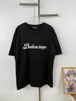 款号X37 Balenciaga 巴黎世家Logo印花短袖T恤 面料采用巴黎Zp定织定染全棉双纱克重260克布面干净布纹清晰，柔软舒适螺纹釆用定染无色差 水洗效