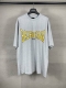 实拍图 顶级版本.官网品质 Balenci*Ga 巴黎.Ss25最新款，经典Logo艺术龟裂印花短袖T恤.砖柜同步.第一时间正品研制，欢印对比！面料采用巴黎Zp