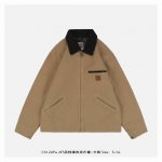 本地自取：390 carhartt/卡哈特 24Fw J97底特律夹克外套-卡其 采用水洗做旧效果卡哈特以旧为美夹克版型特点肩部款、衣身短，收腰袖子宽且略长，从