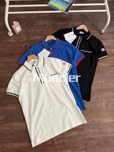 moncler蒙口25官网同步上新 织带标识印花翻领Polo衫 采用定制索罗娜双珠地面料 螺纹同缸定染对格对纹零色差 重磅高克重250G 独家品质区别通货！合身
