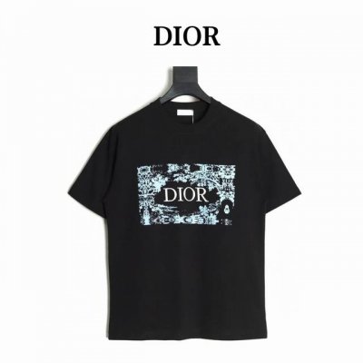 dior 迪奥 25Ss 星空印花短袖T恤 面料经过2次高温缩水固色 不变形不缩水不起球 26支280G紧密双纱面料 配320G双纱拉架十字紧密高克重螺纹 螺纹