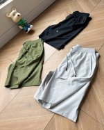 严选好货！Lulu露露25年夏季新款男子梭织速干短裤！ 螺纹透气爽滑男士休闲运动五分裤！力荐这款！面料爽滑，透气，高弹！柔软悬垂，吸B1168湿透气，舒适顺滑，