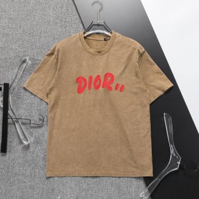 Dior 迪奥 官网新款洗水T恤.男士圆领经典Logo刺绣短袖T- Shirt 采用进口客供定制面料 高端的品质 尽显奢华。8866尺码：M-3Xl