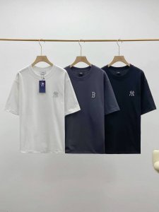 mlb 男女情侣大Logo运动休闲短袖圆领时尚T恤25夏季新款 顶级本版 面料定制定染，前面小Logo银线刺绣，后背镂空大标烫金设计更加超酷有形，每一件都彰显个