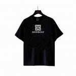 实拍细节图+尺码表 Givenchy纪梵希Givenchy字母压皮重工高温烫钻短袖 最高版本！定制面料280克双纱！滴胶+高温烫钻！ 辅料：开模原版过鉴定领标