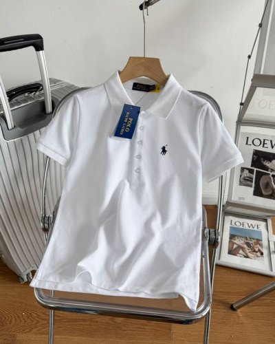 拉夫劳伦Ralph Lauren经典小马刺绣翻领女款修身版Polo短袖 拉夫劳伦Ralph Lauren经典基础女款百搭修身款Polo短袖 采用320G进口空气