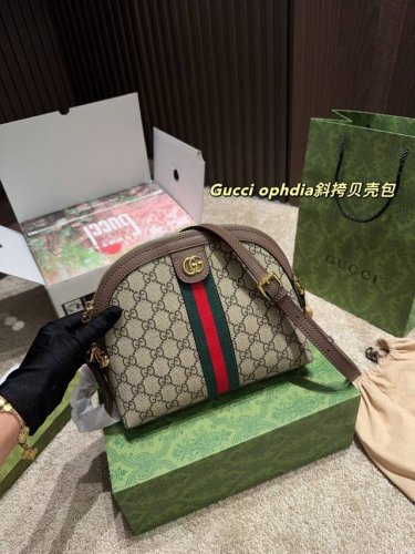 全套包装尺寸23.19 酷奇Gucci Ophdia斜挎贝壳包