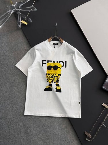 Fend* 2025Ss爆款310G纯棉双纱爆款现货四季系列短袖 简约基础衣橱神器 休闲百搭必备款 做工走线质感一流 两色推荐 白色 黑色 独家版型测试上身无解