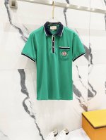 Gucci 古驰 翻领Polo衫 拼色领口刺绣口袋Gg字母Logo 官方同步 商务首选 时尚个性 百搭潮流 纯原品质 原版面料 吊牌 领标 水洗麦 三标齐全 颜