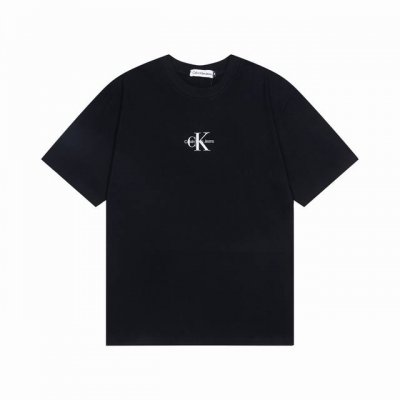 上新 款号B12 跑量天花板 Ck新款胸前字母背后大标字母男女同款必备热门单品 网红搭配-海外订购大标质量升级！高达280克纯棉料子透气舒服-男女同款-小红书热
