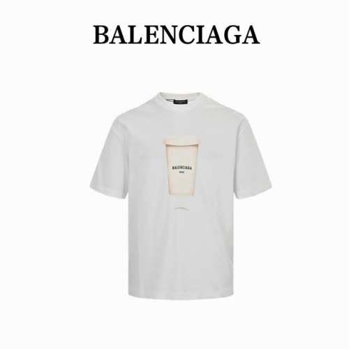 balenciaga 巴黎世家 24Ss 饮料水杯印花短袖 标准数码直喷印花技术，纯棉柔软面料，对色定染面料，超精细平网印花工艺，潮流感十足，定染纯棉面料，Os