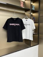 Balsenciaga巴黎世家2025Ss彩色渐变小方格绣花情侣休闲短袖T恤 最高版本！定制面料290克100%双纱棉！彩色渐变小方格绣花！ 辅料：开模原版过鉴