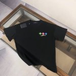 Louis Vuitton Lv 25Ss专柜同款圆领短袖T恤 ～情侣款～前后涂鸦印花Logo设计～定制棉质面料 ～厚板立体！衣服偏厚使整体高透气和柔软性的质感