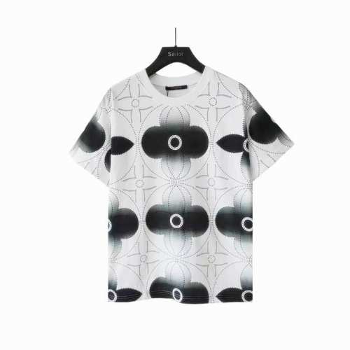 实拍细节图 +尺码表 Louis Vuitton 路易威登 水彩四叶草水染短袖T恤 大Logo标识精致升级，灵感源自八十年代复古 原版面料 官方同款 短袖T恤