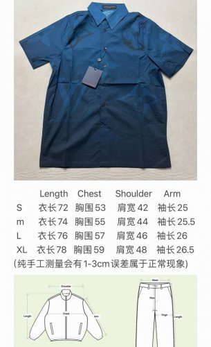 Lv渐变花卉短袖衬衫