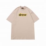 drew 字母短袖T #802 定织定染32支230克双纱棉面料 进口胶浆印花，领口纯棉螺纹定制，不易变形，可区别市场版本，开模新款吊牌 水洗标 原包装袋 码数
