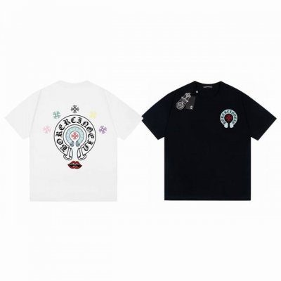 chrome Hearts Ch 克罗心 限定款红唇彩色十字印花情侣圆领短袖T恤-顶级版本 color 黑色 白色 size S M L Xl number 2