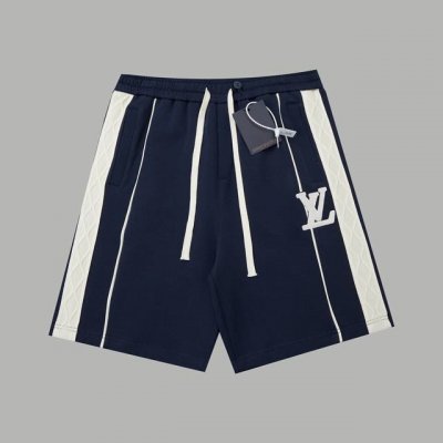 高版本 Lv 路易 2025Ss新款短裤 织带拼接刺绣字母短裤 轻奢主义 男女日常通勤穿搭必备单品 正确版本 欢迎对比 详细特征 采用380克纯棉健康布面料 进