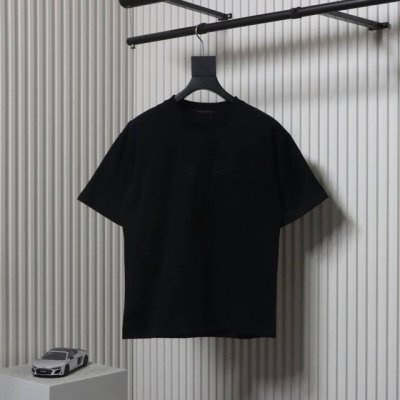 Louis Vuitton 路易威登 Lv 25Ss 刺绣三花短袖T恤面料采用定制240G 26支特滑双股精棉平纹高密无尘全棉布料 前幅高密度加厚 走线平整 代