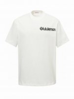 lululemon标识印花圆领短袖T桖 版型大 宽松有型且区别低版本瘦长版型上身拉胯 百分百承诺:顶级品质不做快餐货市面最高版本 顶级品质 280G 26支定制