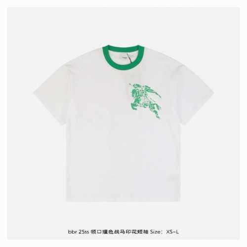 burberry 博柏利 25Ss 领口撞色战马印花短袖 面料采用230克重精梳棉，定制32支1*1螺纹，成衣两遍水洗处理，面料舒适亲肤无异感，定制定染面料，纺