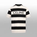 高版本 Celne* 新款短袖Tshirt Ce高级极简系列 时尚条纹简约百搭款 气质清爽干净 男女轻松驾驭 夏天的T就选它 完美细节处理 经典Logo图案上身